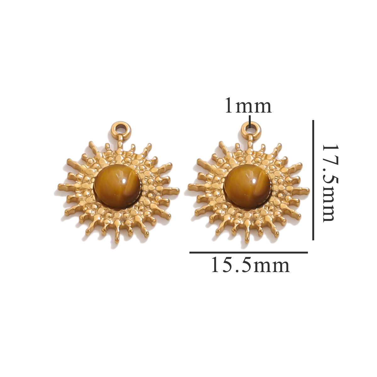Stainless Steel New Personalized Retro Three-dimensional Sun Love Pendant DIY Stainless Steel Necklace Accessories Wholesale