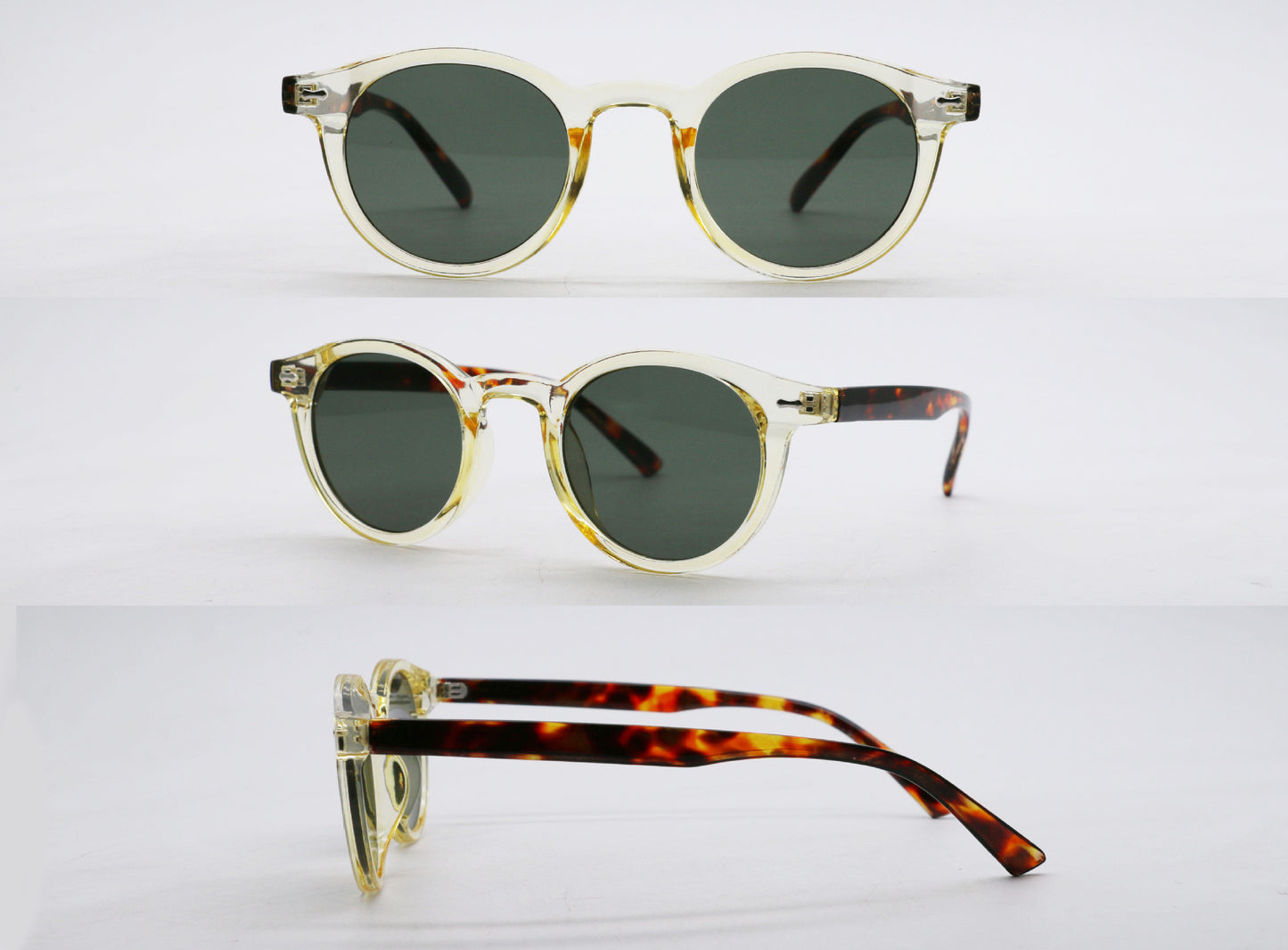 Rice Nail Round Frame Sunglasses 2025 New Retro Ocean Piece Personalized Sunglasses Trendy Male Female Internet Celebrity Sunglasses