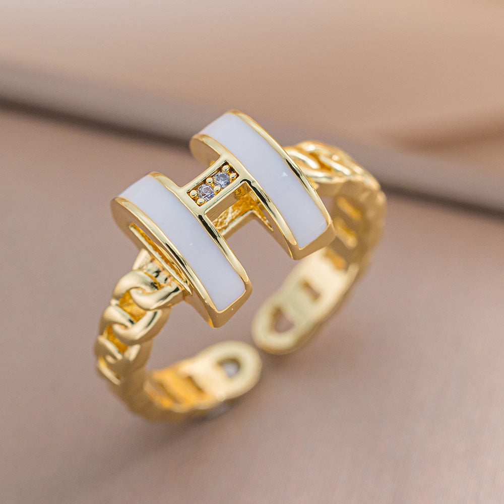 European and American Fashion Retro Niche Light Luxury High Sense Personalized Opening Ring Fashion Jewelry Factory Direct Sales