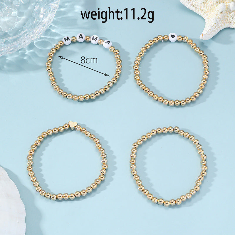 European and American Fashion Bracelets, Mother's Day Mother Gifts Beaded Jewelry, Simple Women's Bracelets and Jewelry
