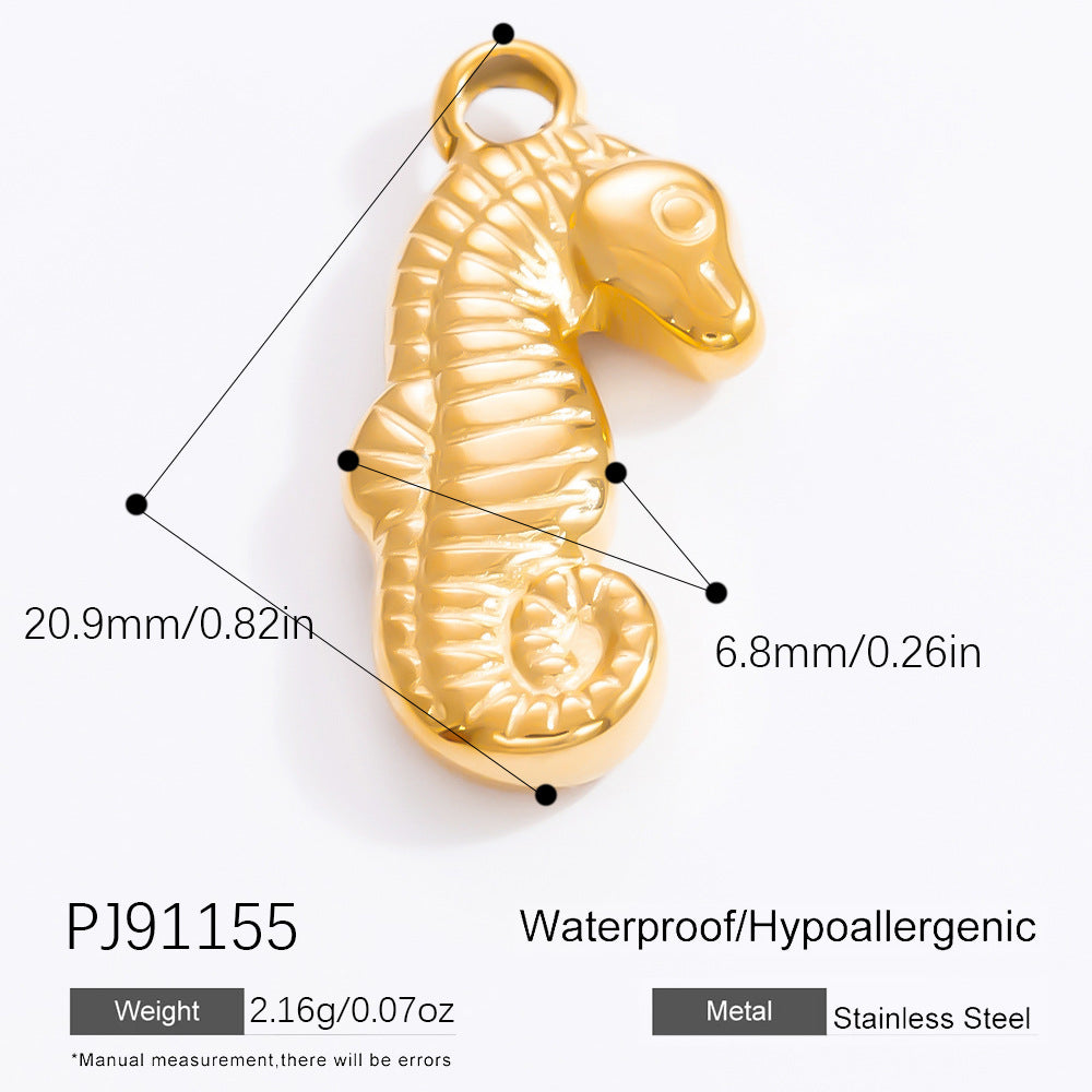DIY Jewelry Accessories Do Not Fade, High-end Necklace Accessories Electroplated 18k Real Gold Stainless Steel Pendant Single Pendant