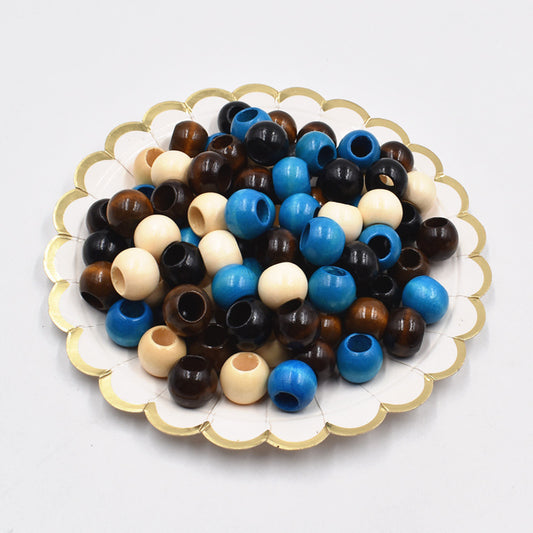 DIY Jewelry Accessories 20MM Large Hole Lotus Wood Beads, Hemu Round Beads, Wooden Beads Loose Beads, Wooden Beads Beaded Accessories