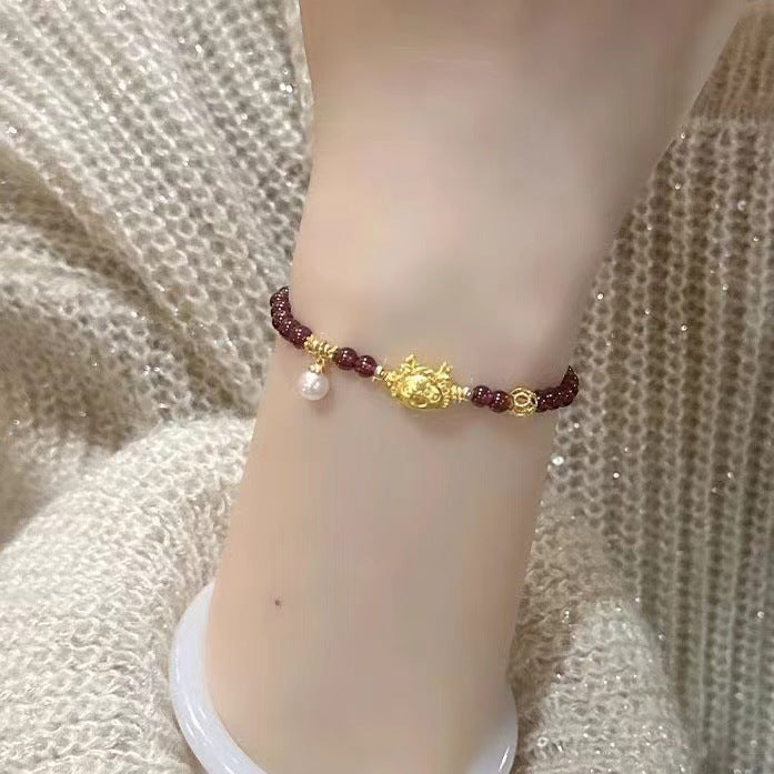 Gypsy Star~ Double-layer Stacked Pearl Bracelet for Women's Niche Light Luxury Temperament Exquisite and Versatile Jewelry