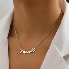 Mother's Day Stainless Steel Mama Necklace Women Do Not Fade Fashion Personalized Letter Titanium Steel Necklace Jewelry Korean Version Jewelry