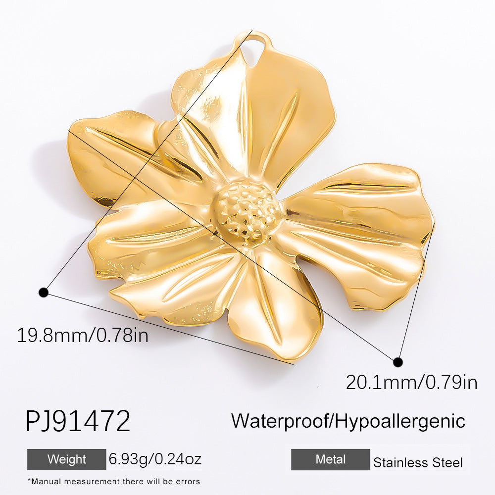 DIY Jewelry Accessories Do Not Fade, High-end Necklace Accessories Electroplated 18k Real Gold Stainless Steel Pendant Single Pendant