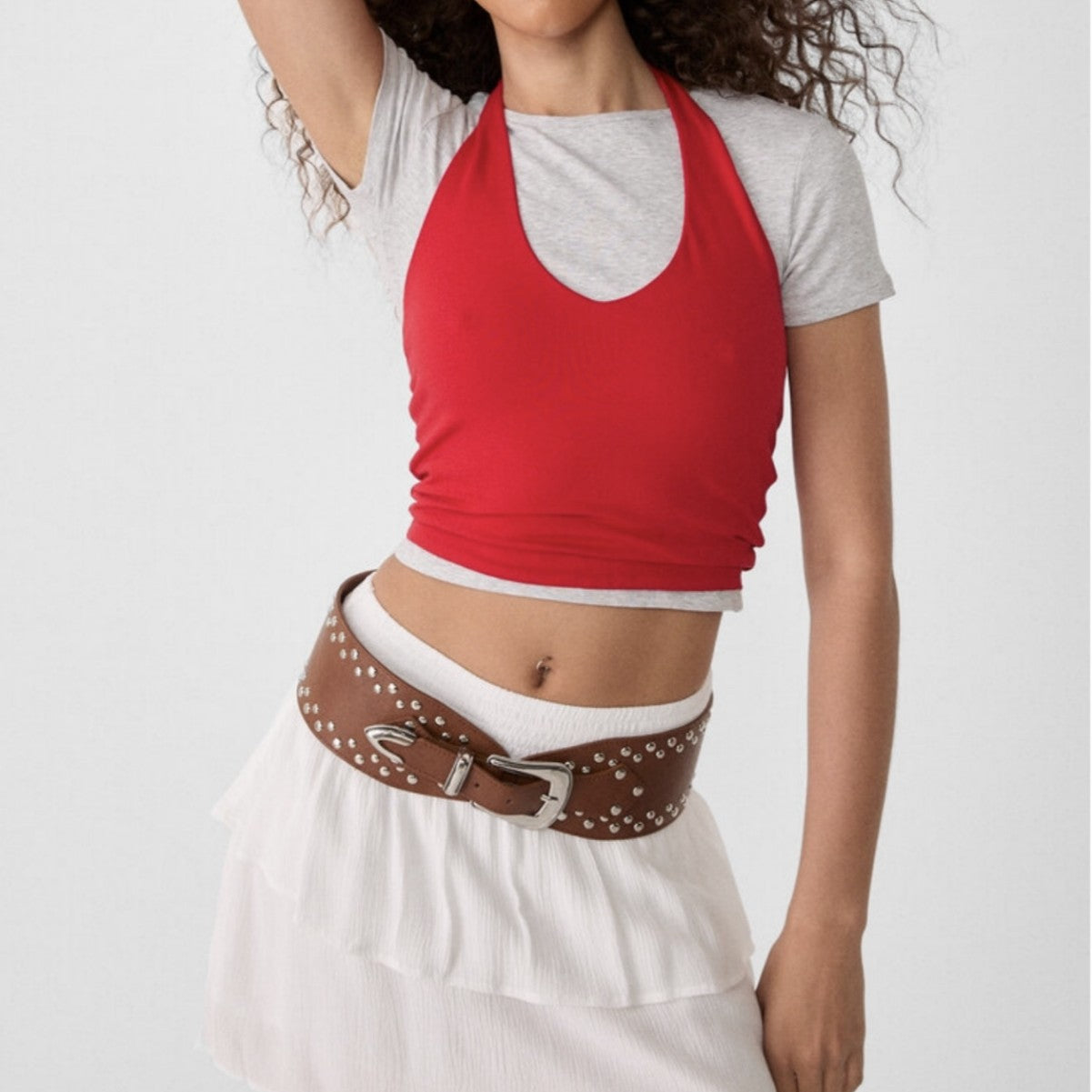 New Rivet Punk Wide Belt Personalized Spice Girl Fashion Versatile Retro Belt