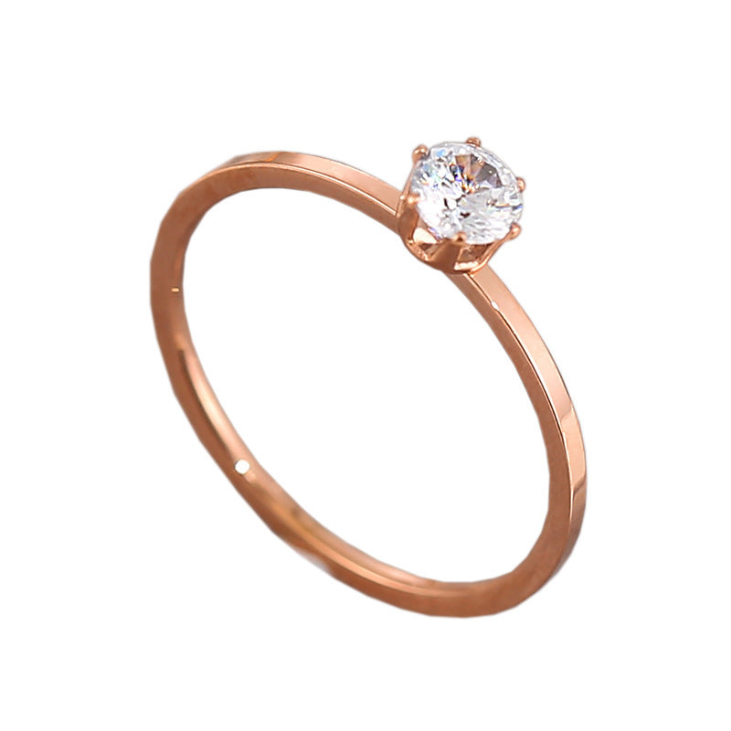 New Quality Korean Version Set Ring, Titanium Steel Belt Diamond Fashion Digital Personality Temperament Ring Manufacturer Wholesale
