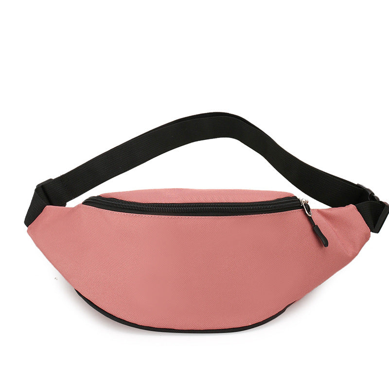 New Simplified Sports Mobile Phone Fanny Pack Men's Simple Korean Shoulder Messenger Bag Women's Solid Color Close-fitting Breast Bag