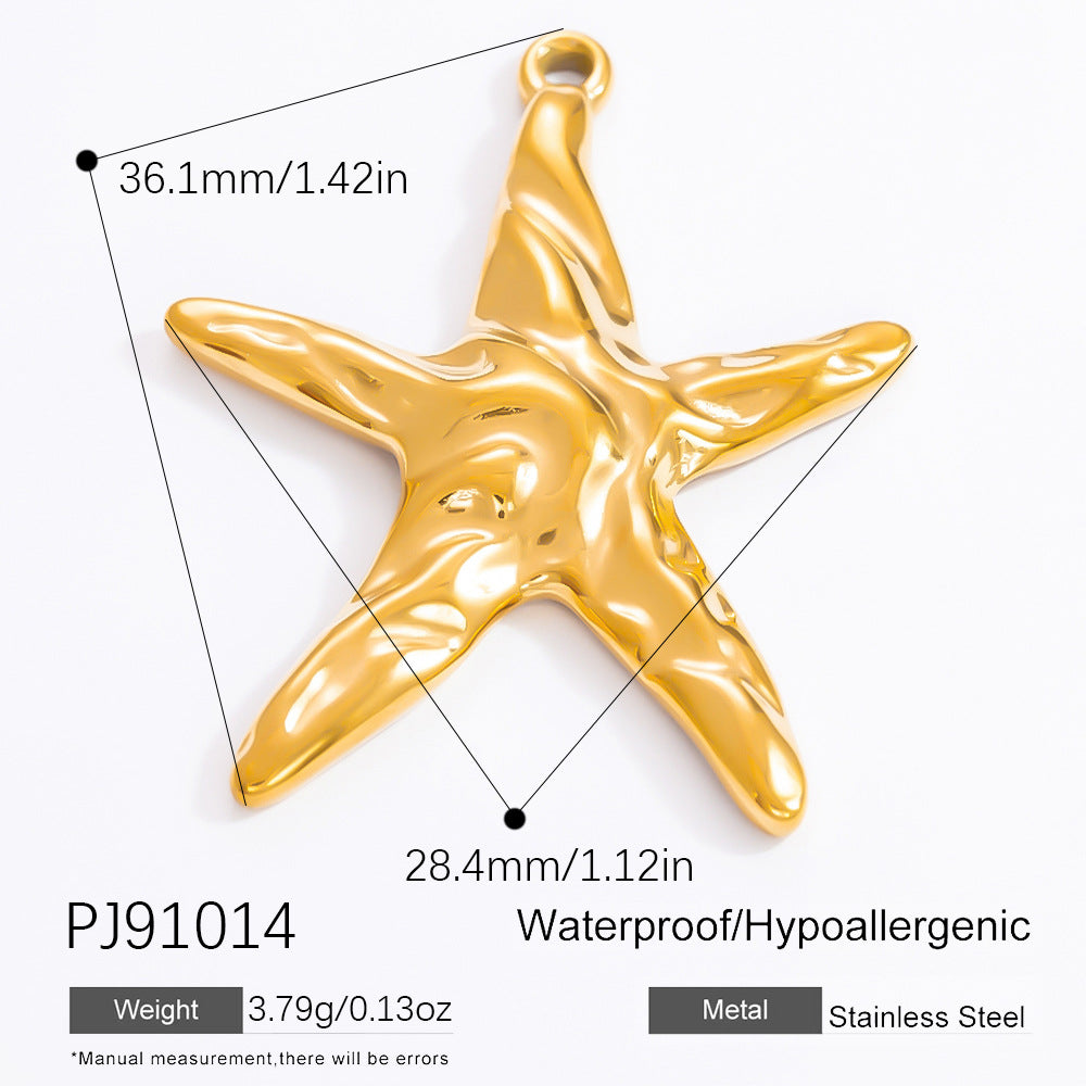 DIY Jewelry Accessories Do Not Fade, High-end Necklace Accessories Electroplated 18k Real Gold Stainless Steel Pendant Single Pendant