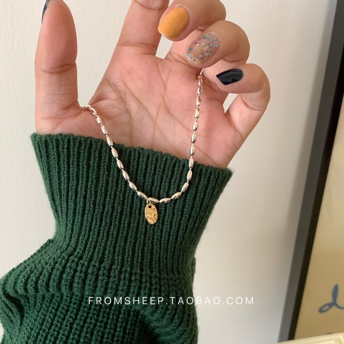 925 Sterling Silver Water Drop Double-layer Necklace Women's Light Luxury Niche Design Ins High-end Sense Simple Personality Stacked Collarbone Chain