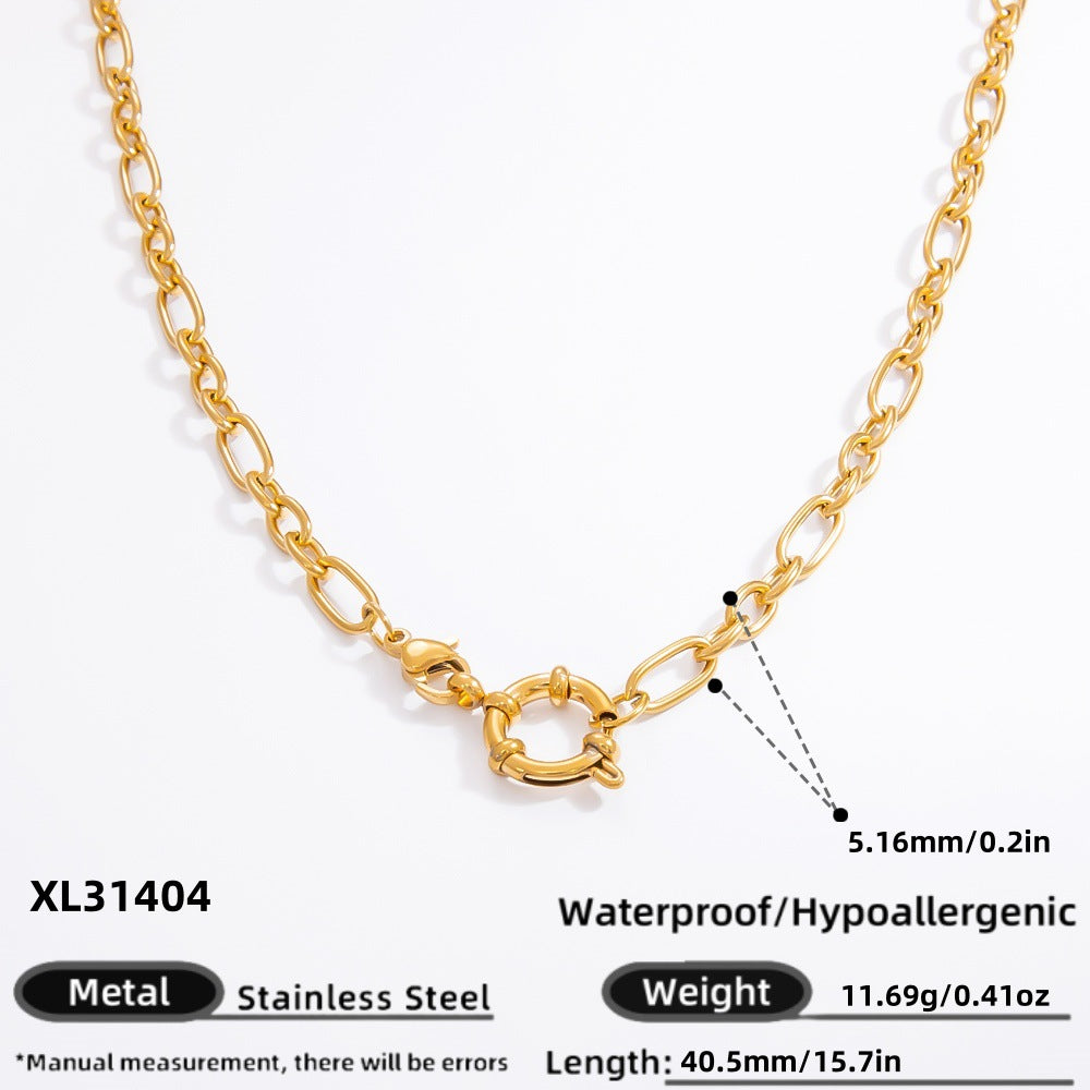 DIY Jewelry Accessories Do Not Fade, High-end Necklace Accessories Electroplated 18k Real Gold Stainless Steel Pendant Single Pendant