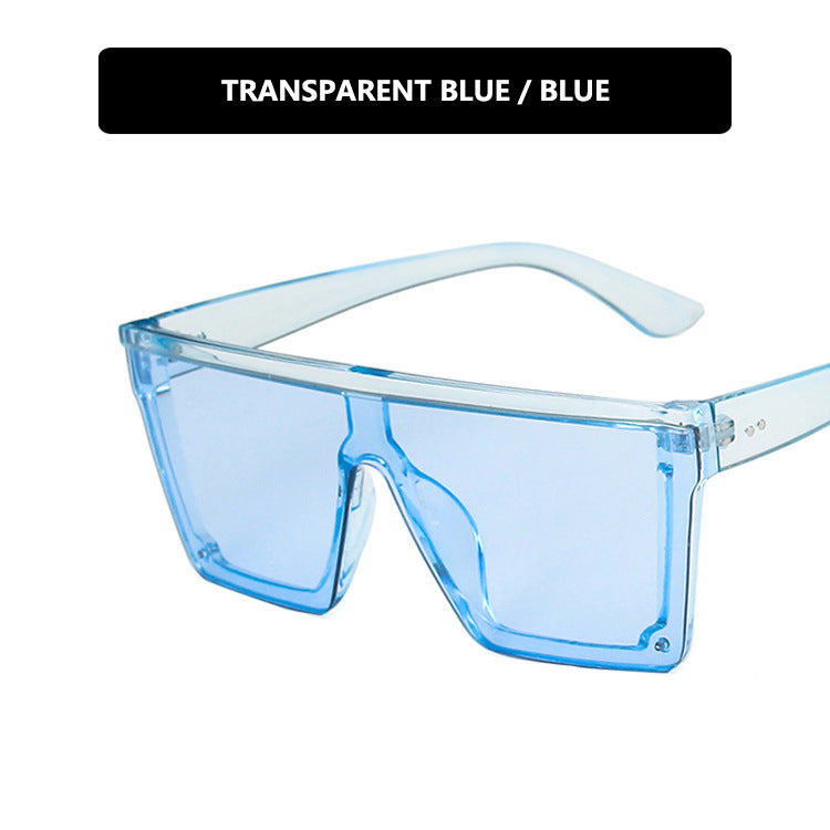 Purple Sunglasses Trendy Big Frame One-piece Sunglasses Street Shooting Driving Sunglasses Retro