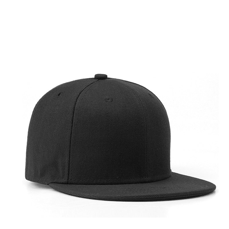 Hip Hop Solid Color Flat Edge Hip Hop Hat Hip Hop Fully Sealed Baseball Cap Men and Women, Tide Flat Brim Fully Sealed Hat