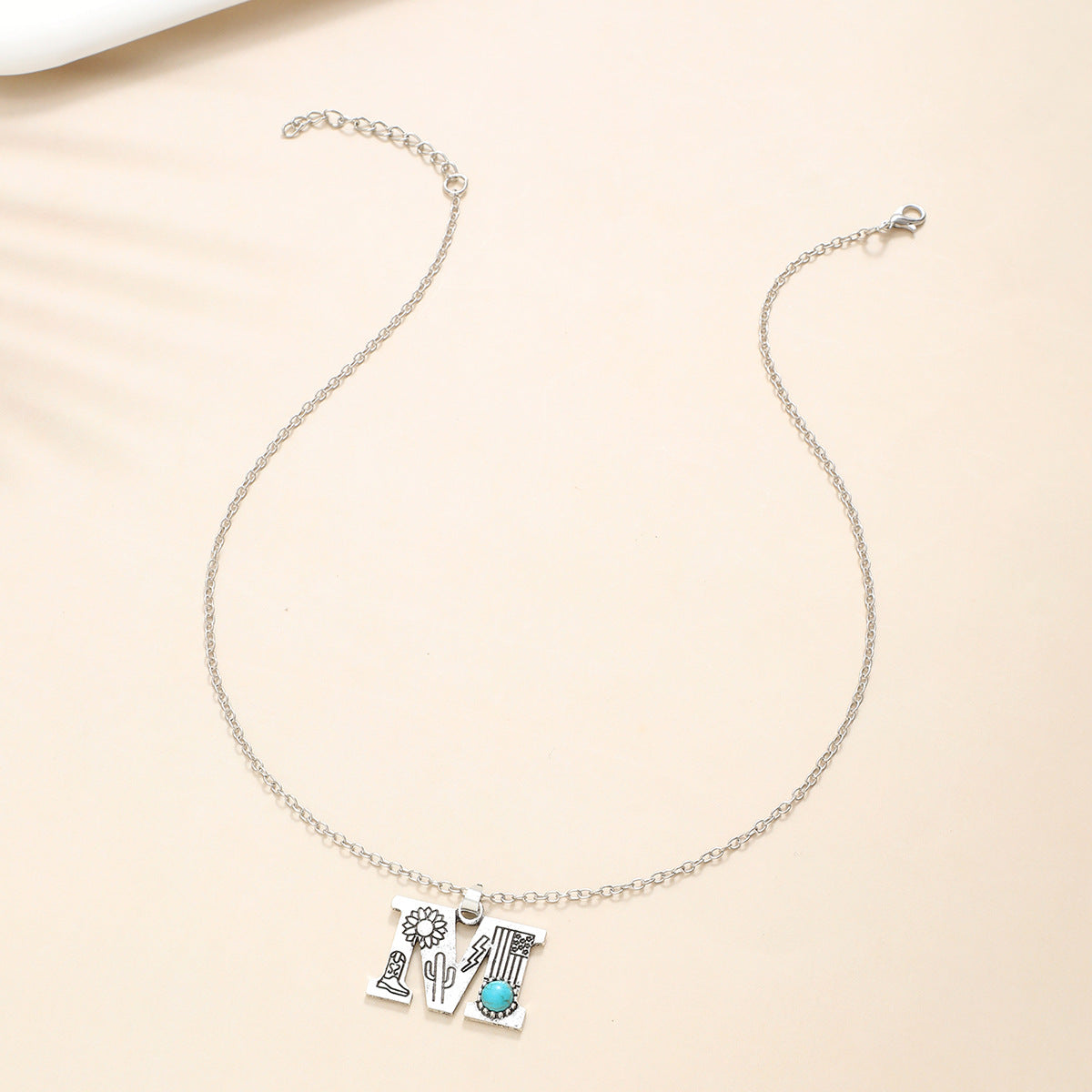 Western Wind Alloy English Alphabet Necklace Mother's Day Gift