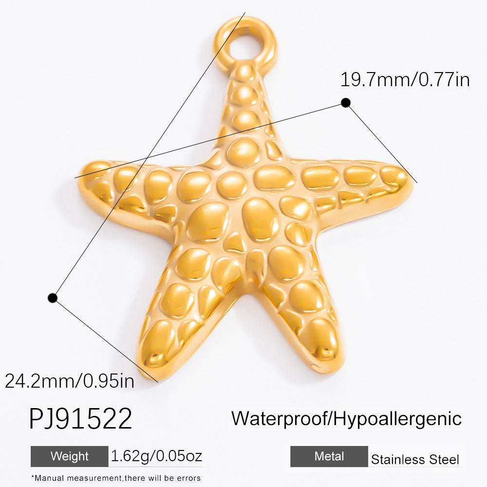 DIY Jewelry Accessories Do Not Fade, High-end Necklace Accessories Electroplated 18k Real Gold Stainless Steel Pendant Single Pendant
