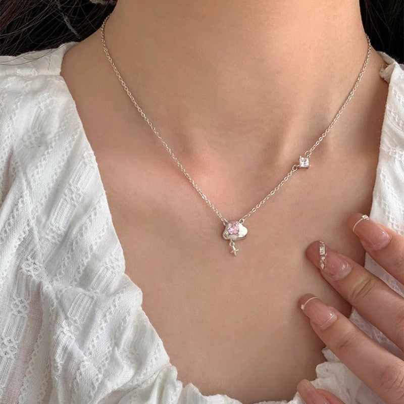 S925 Sterling Silver Premium Butterfly Necklace Gift Ins Female Niche Cold Wind Light Luxury Personalized Fashion Internet Celebrity Pendant