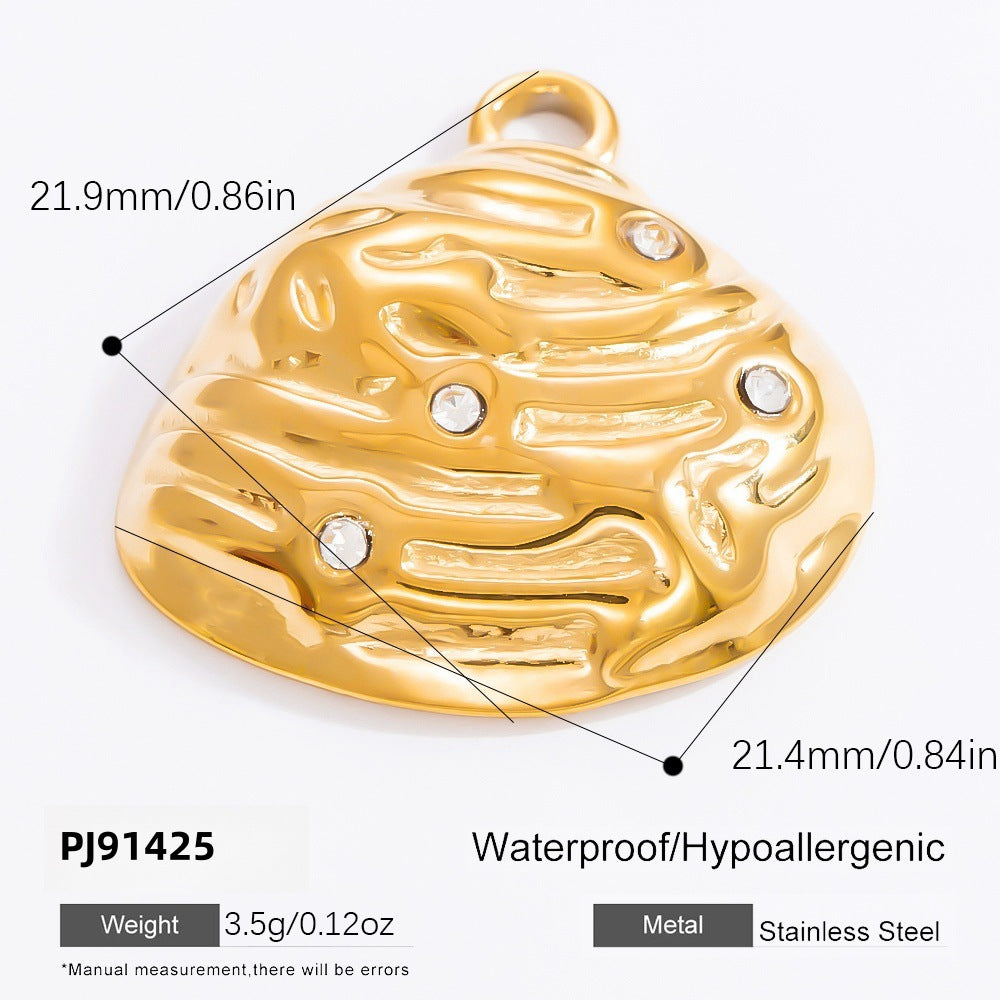 DIY Jewelry Accessories Do Not Fade, High-end Necklace Accessories Electroplated 18k Real Gold Stainless Steel Pendant Single Pendant