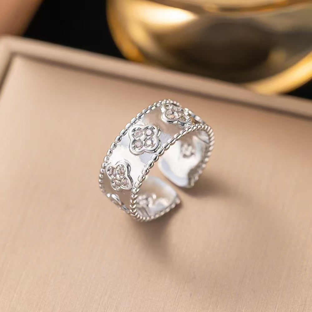 European and American Fashion Retro Niche Light Luxury High Sense Personalized Opening Ring Fashion Jewelry Factory Direct Sales