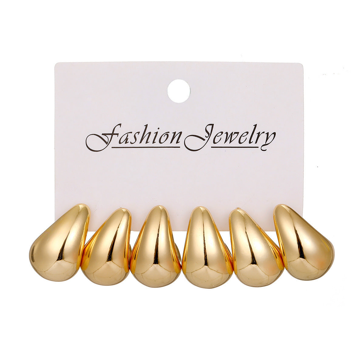 New Earrings Set Women's, European and American Ins Style Temperament Metal Geometric Twist Earrings Combination Earrings