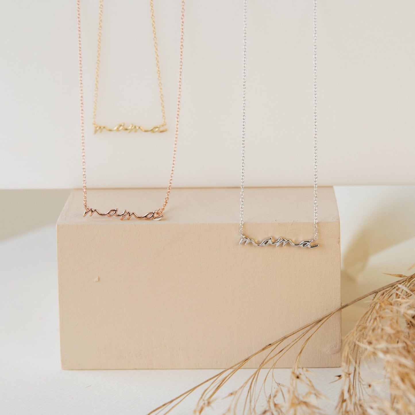 18K Gold Non-fading Stainless Steel Mama Necklace Neck Chain Parent-child Gift Mother's Day Gift Love Mom Necklace