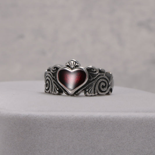 Fashion Personality Love Element Titanium Steel Ring, Epoxy Ring, Trend Accessories SA367
