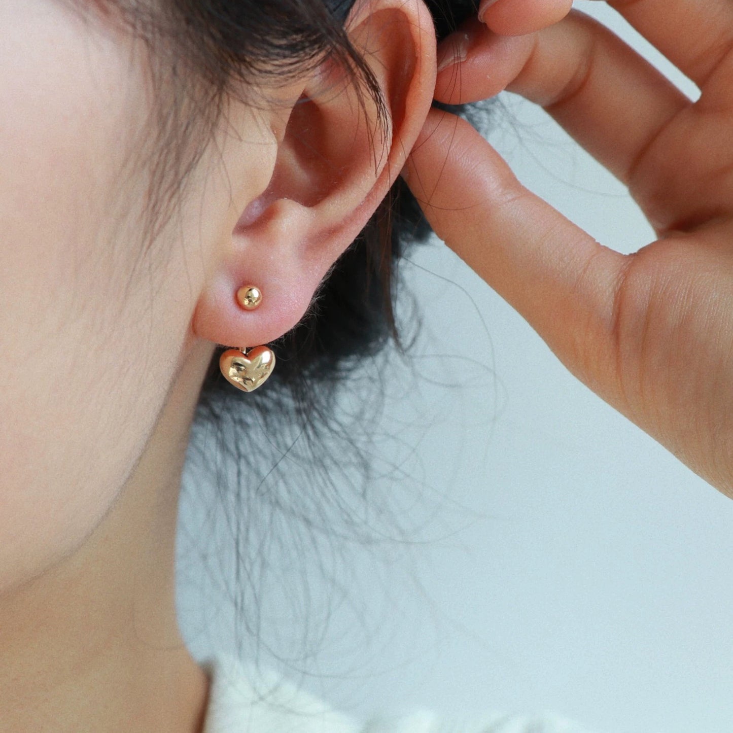 Retro Hong Kong Style Temperament Stud Earrings Female Explosion Internet Celebrity Niche High Sense Gold Earrings