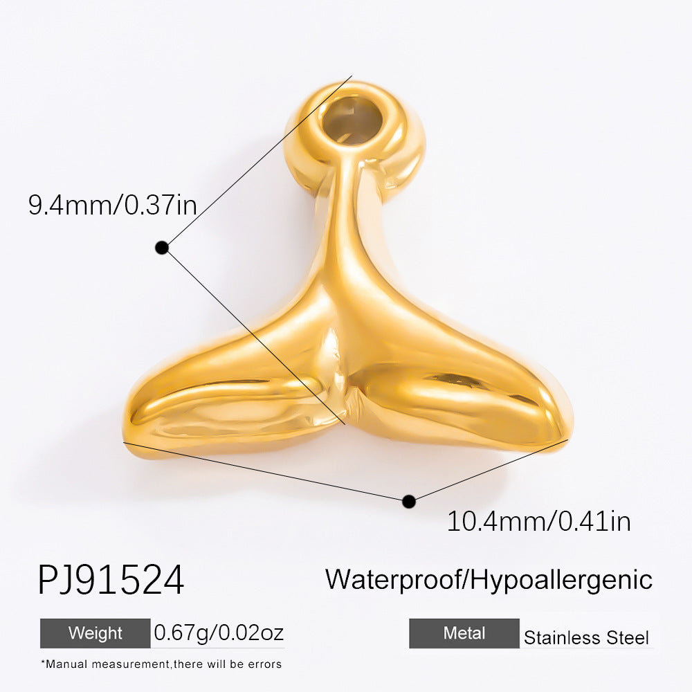 DIY Jewelry Accessories Do Not Fade, High-end Necklace Accessories Electroplated 18k Real Gold Stainless Steel Pendant Single Pendant