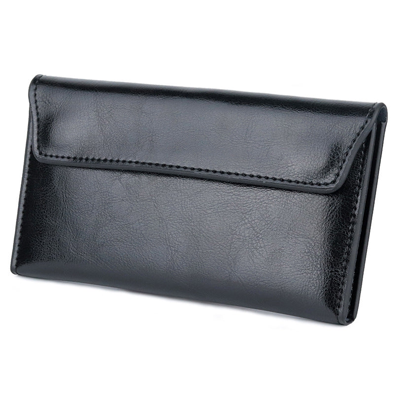 Leather Large Capacity Ultra-thin Women's Wallet Fashionable Simple Multi-functional Women's Clutch Bag