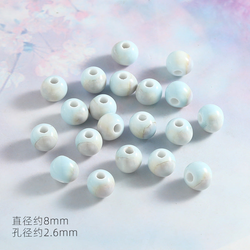 Ocean Wind Ceramic Beads Rabbit Conch Cat Claws Beaded Accessories Handmade Material DIY Loose Beads Bracelet Accessories
