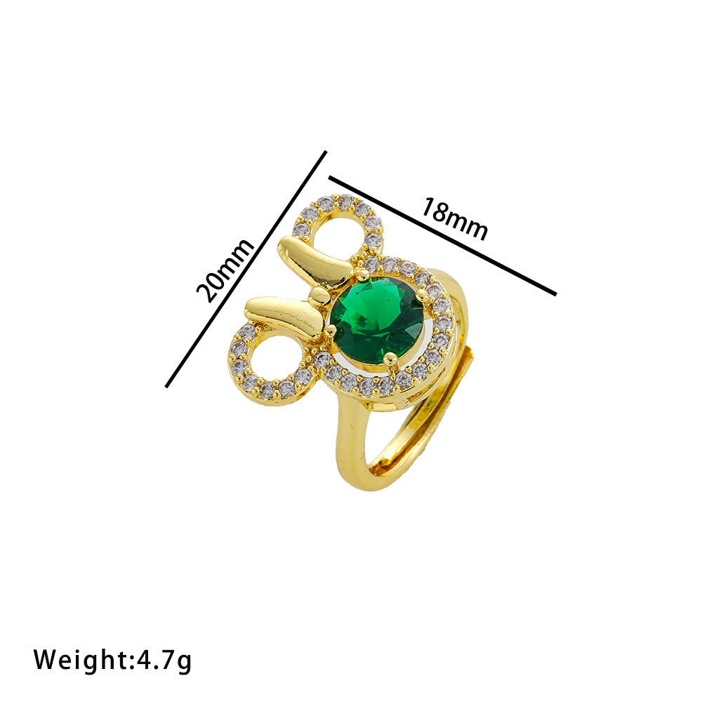 European and American Fashion Retro Niche Light Luxury High Sense Personalized Opening Ring Fashion Jewelry Factory Direct Sales