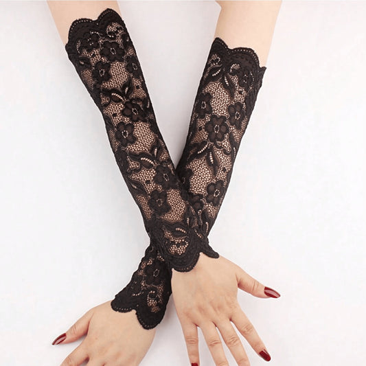 European and American Summer Ice Silk Long Arm Cover Bridal Explosion Wrist Guard Women Driving Cycling Scar Cover Sun Protection Fake