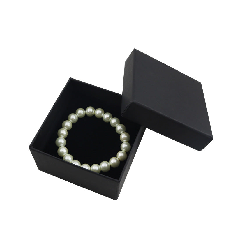 Spot High-grade Black Kraft Paper Jewelry Box, Bracelet Necklace Ring Earrings Jewelry Packaging Box