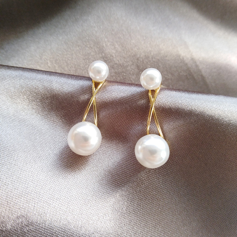 S925 Silver Needle Earrings Women's New Trendy Versatile Temperament Earrings Internet Celebrities Korean Ins Simple Personality Earrings Earrings