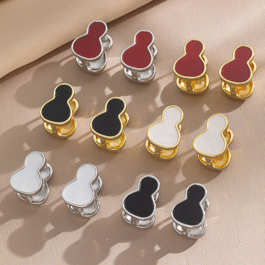 Double-sided gourd earrings for women's new light luxury niche high-end stud earrings, ear buckles, temperament earrings, fashionable and fashionable
