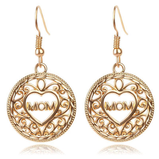 European and American Popular Jewelry Mother's Day Gift Earrings Love Letter MOM Earrings