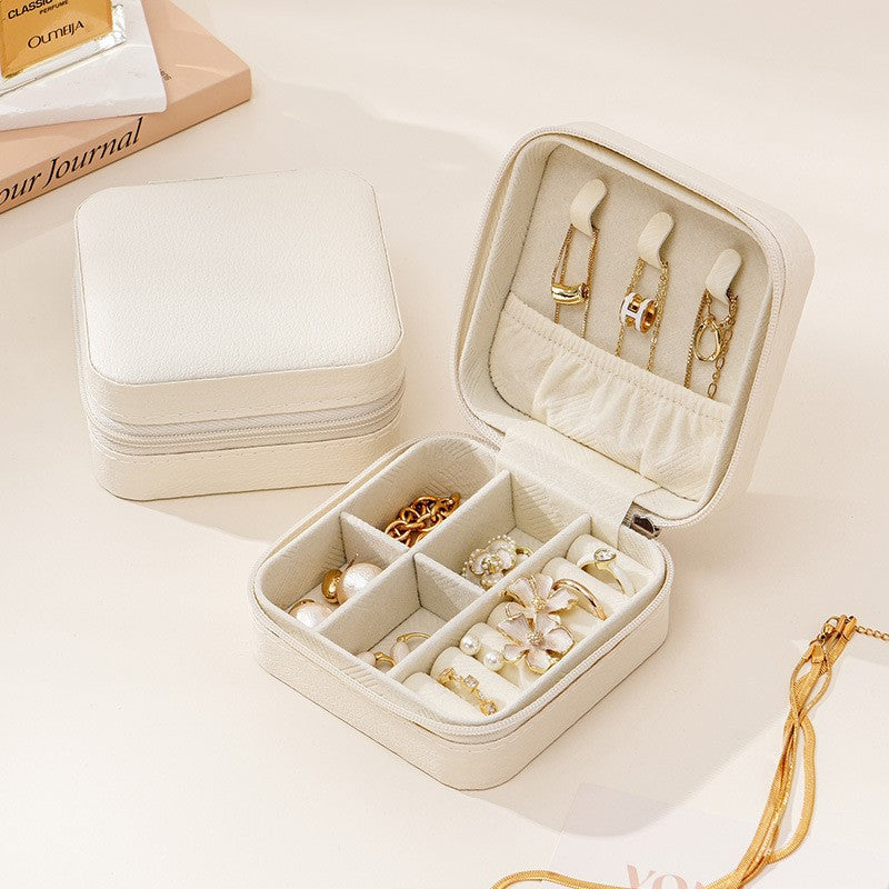 Direct Supply Jewelry Box Portable Ring Earrings Necklace Earrings Storage Bag Jewelry Box