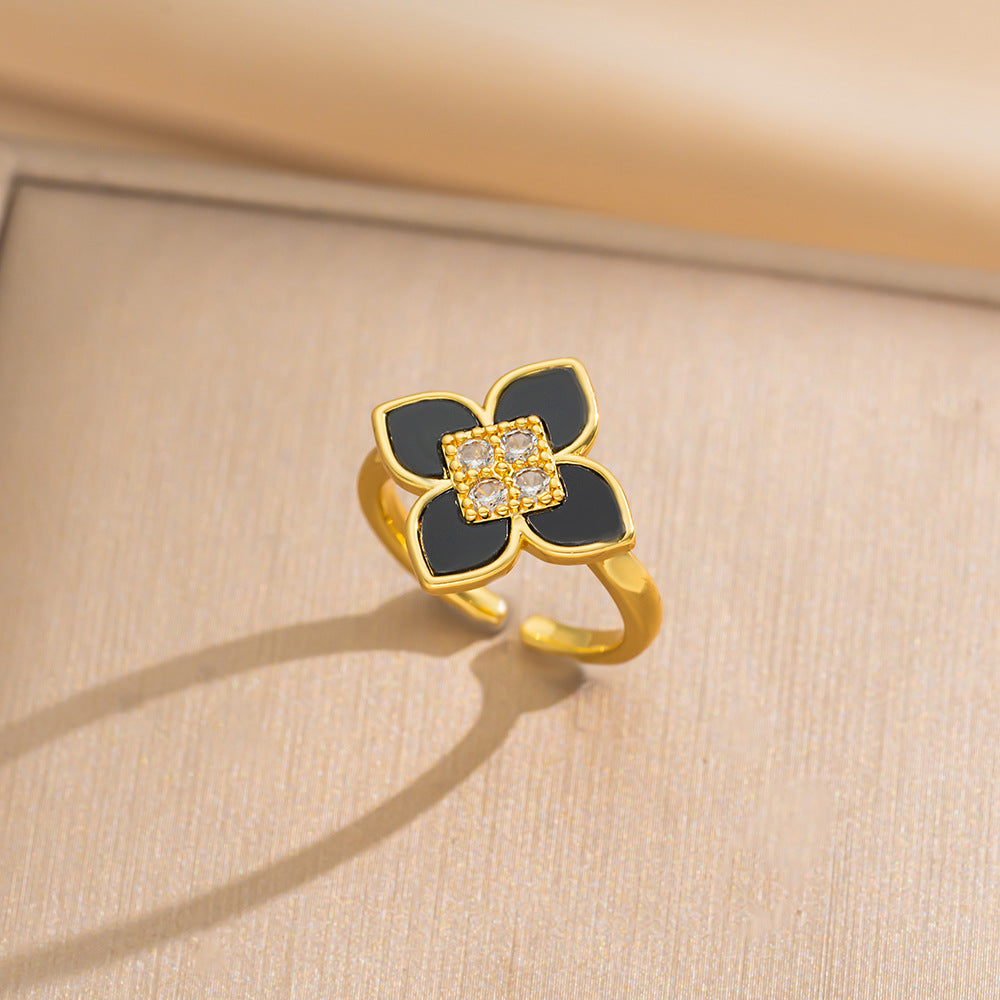 European and American Fashion Retro Niche Light Luxury High Sense Personalized Opening Ring Fashion Jewelry Factory Direct Sales