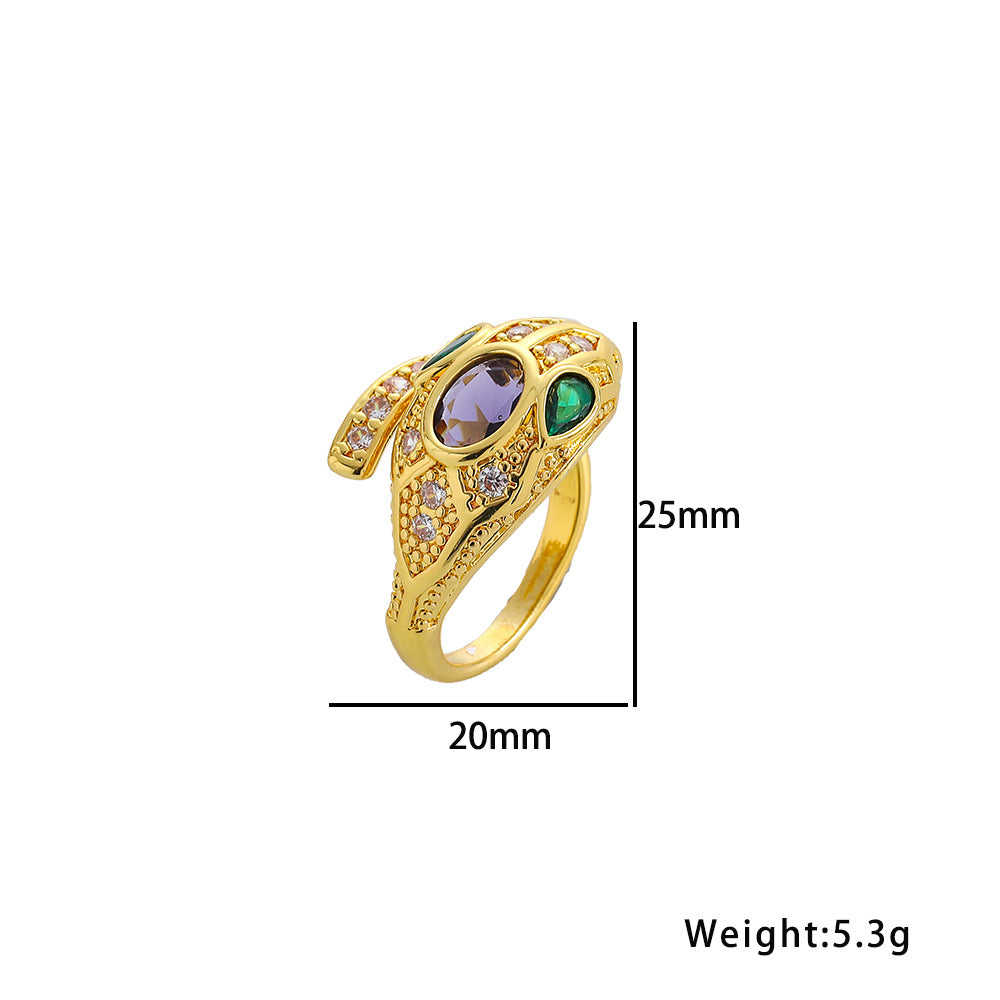 European and American Fashion Retro Niche Light Luxury High Sense Personalized Opening Ring Fashion Jewelry Factory Direct Sales
