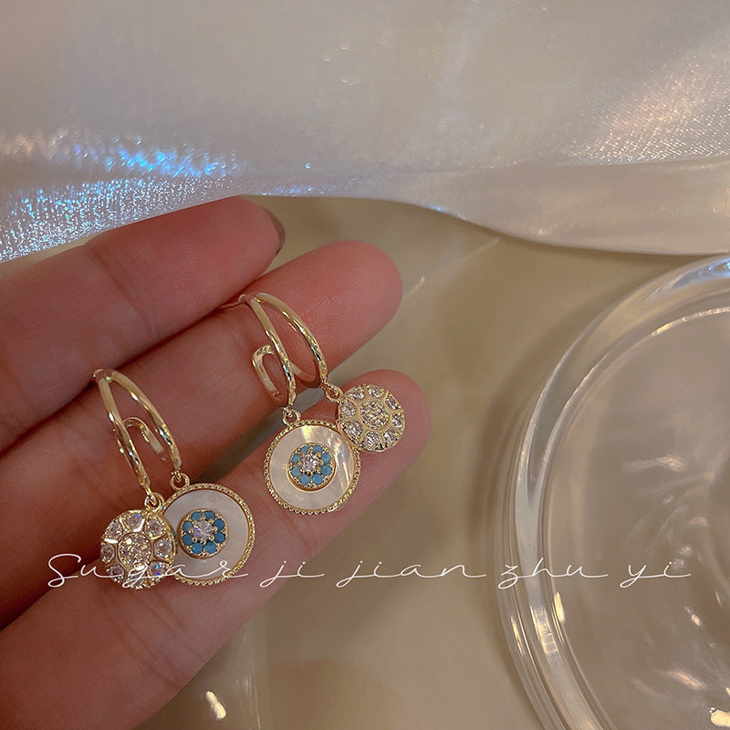 925 Silver Needle Pearl Zircon Earrings Women's High-end Sense Niche Temperament Cold Wind Mori Earrings Ear Jewelry Wholesale