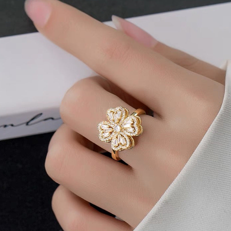 European and American Fashion Retro Niche Light Luxury High Sense Personalized Opening Ring Fashion Jewelry Factory Direct Sales
