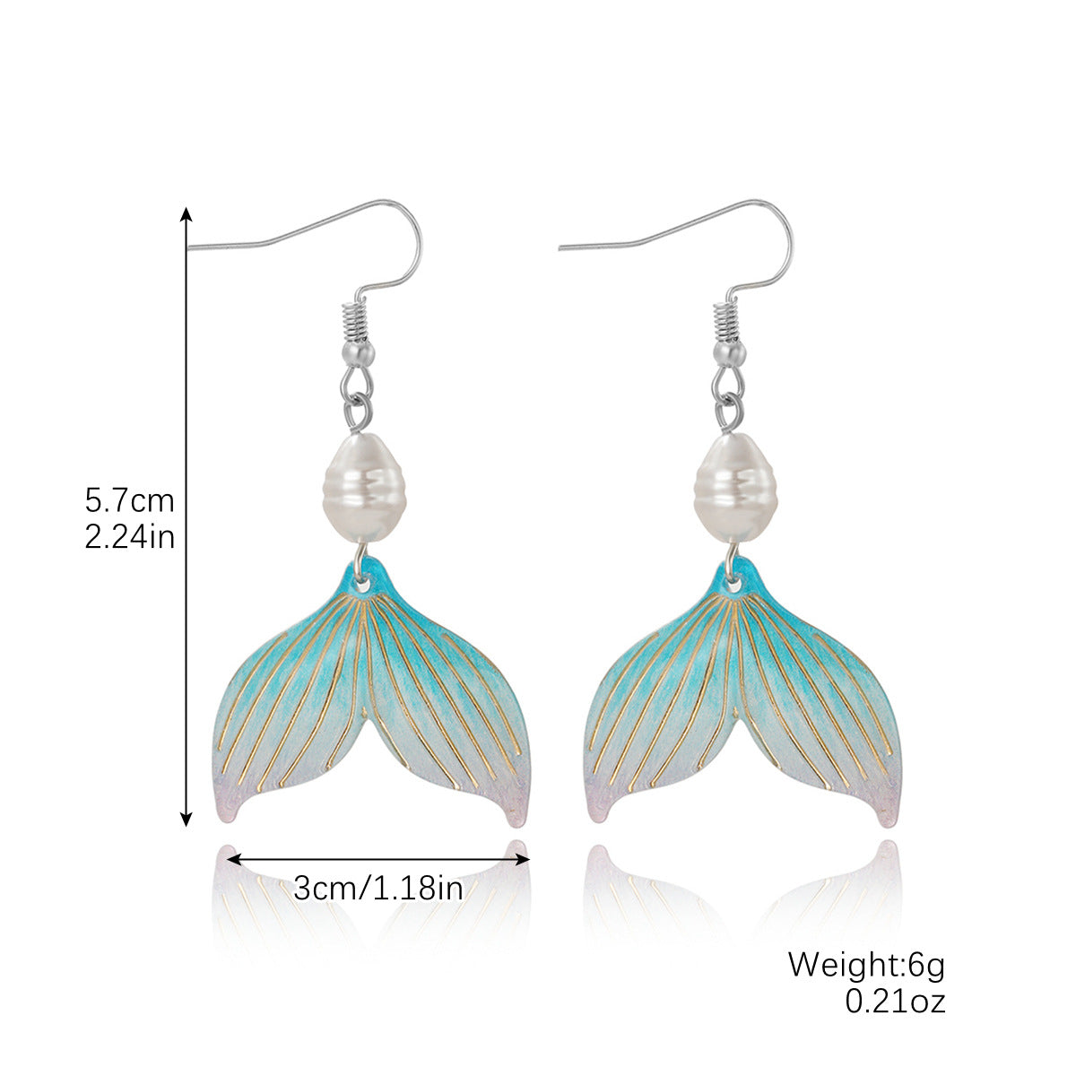 European and American New Marine Series Earrings Natural Stone Bohemi Shell Earrings Set Pearl Shell Earrings
