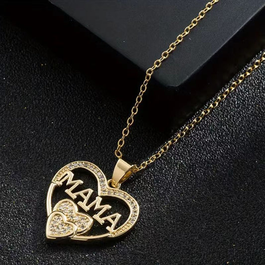 Temperament Simple Women's Jewelry Cold Wind MOM Pendant Mother's Day MAMA Versatile Necklace Internet Celebrity Jewelry