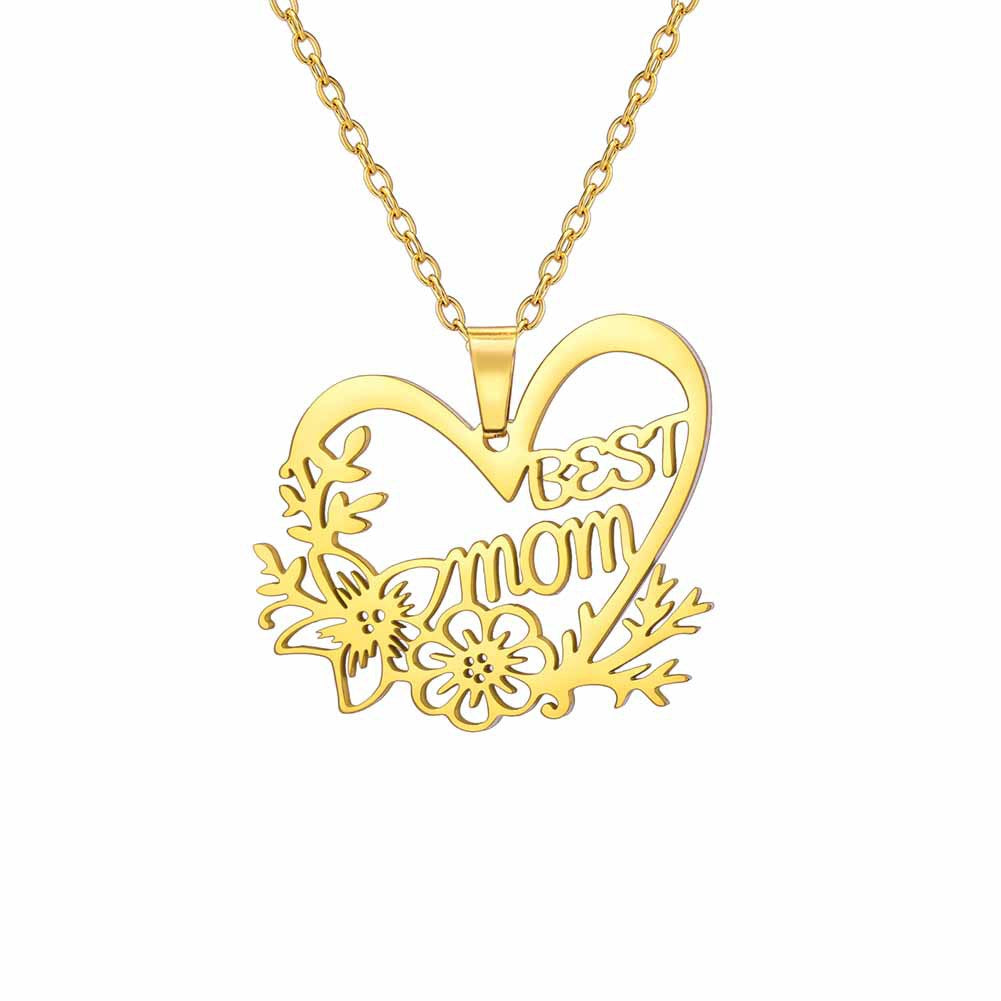 Mother's Day Gift BEST MOM Pendant 304 Material Stainless Steel Necklace