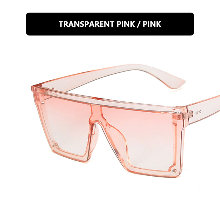 Purple Sunglasses Trendy Big Frame One-piece Sunglasses Street Shooting Driving Sunglasses Retro