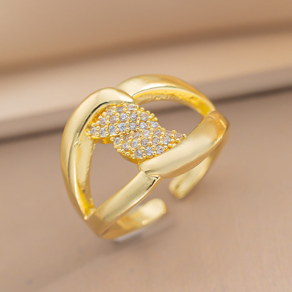 European and American Fashion Retro Niche Light Luxury High Sense Personalized Opening Ring Fashion Jewelry Factory Direct Sales