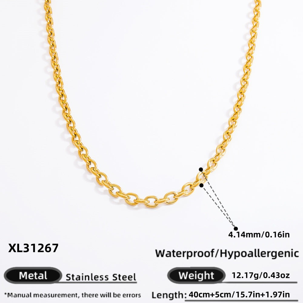 DIY Jewelry Accessories Do Not Fade, High-end Necklace Accessories Electroplated 18k Real Gold Stainless Steel Pendant Single Pendant