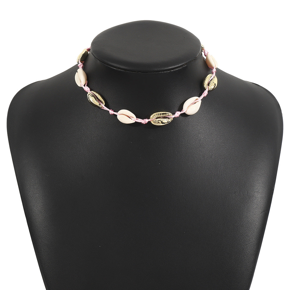 Bohemian Hand-woven Alloy Shell Necklace, Summer Dopamine Beach Resort Collarbone Chain