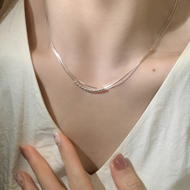 S925 Sterling Silver Premium Butterfly Necklace Gift Ins Female Niche Cold Wind Light Luxury Personalized Fashion Internet Celebrity Pendant