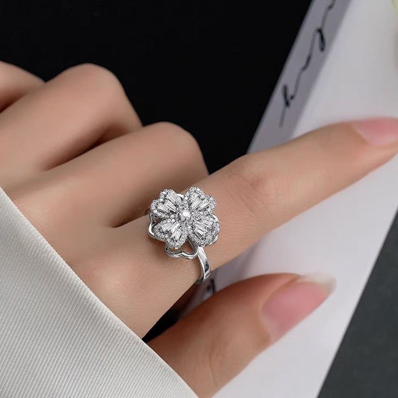European and American Fashion Retro Niche Light Luxury High Sense Personalized Opening Ring Fashion Jewelry Factory Direct Sales