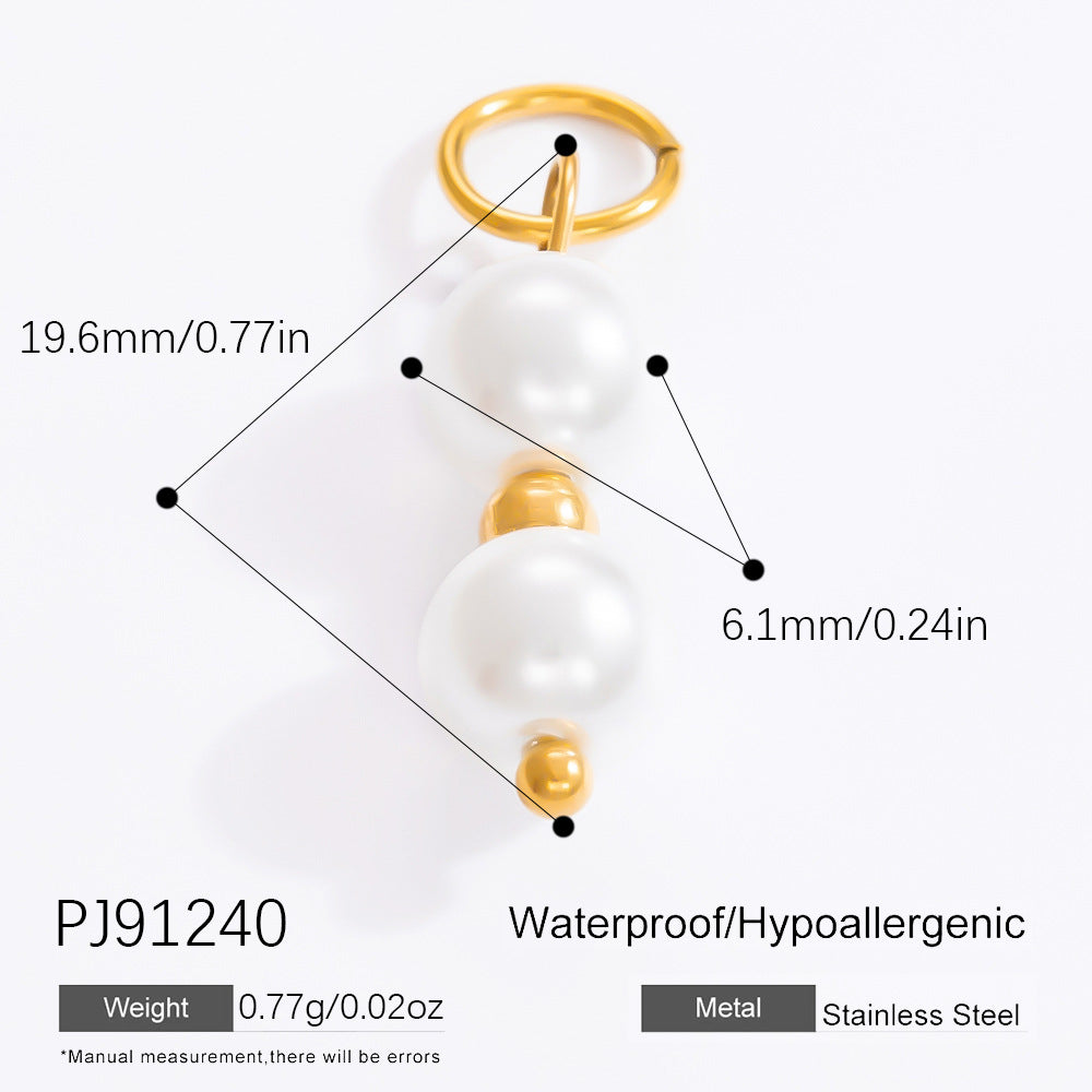 DIY Jewelry Accessories Do Not Fade, High-end Necklace Accessories Electroplated 18k Real Gold Stainless Steel Pendant Single Pendant